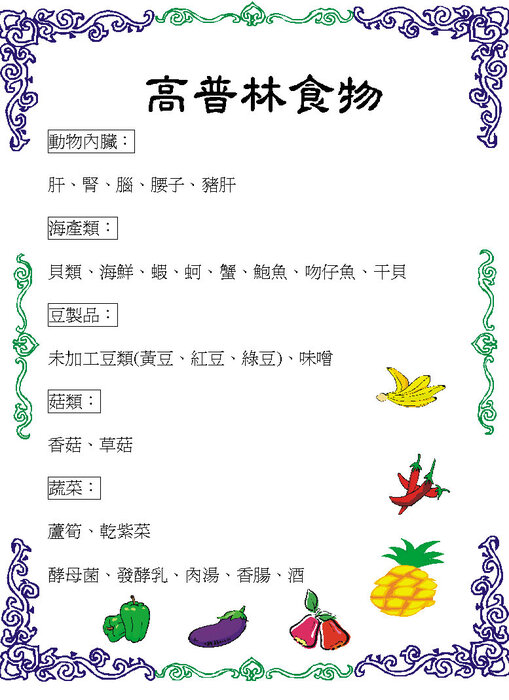 高普林食物圖片